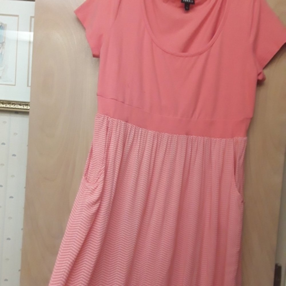 Torrid hotpink striped pinup rockabilly dress 1